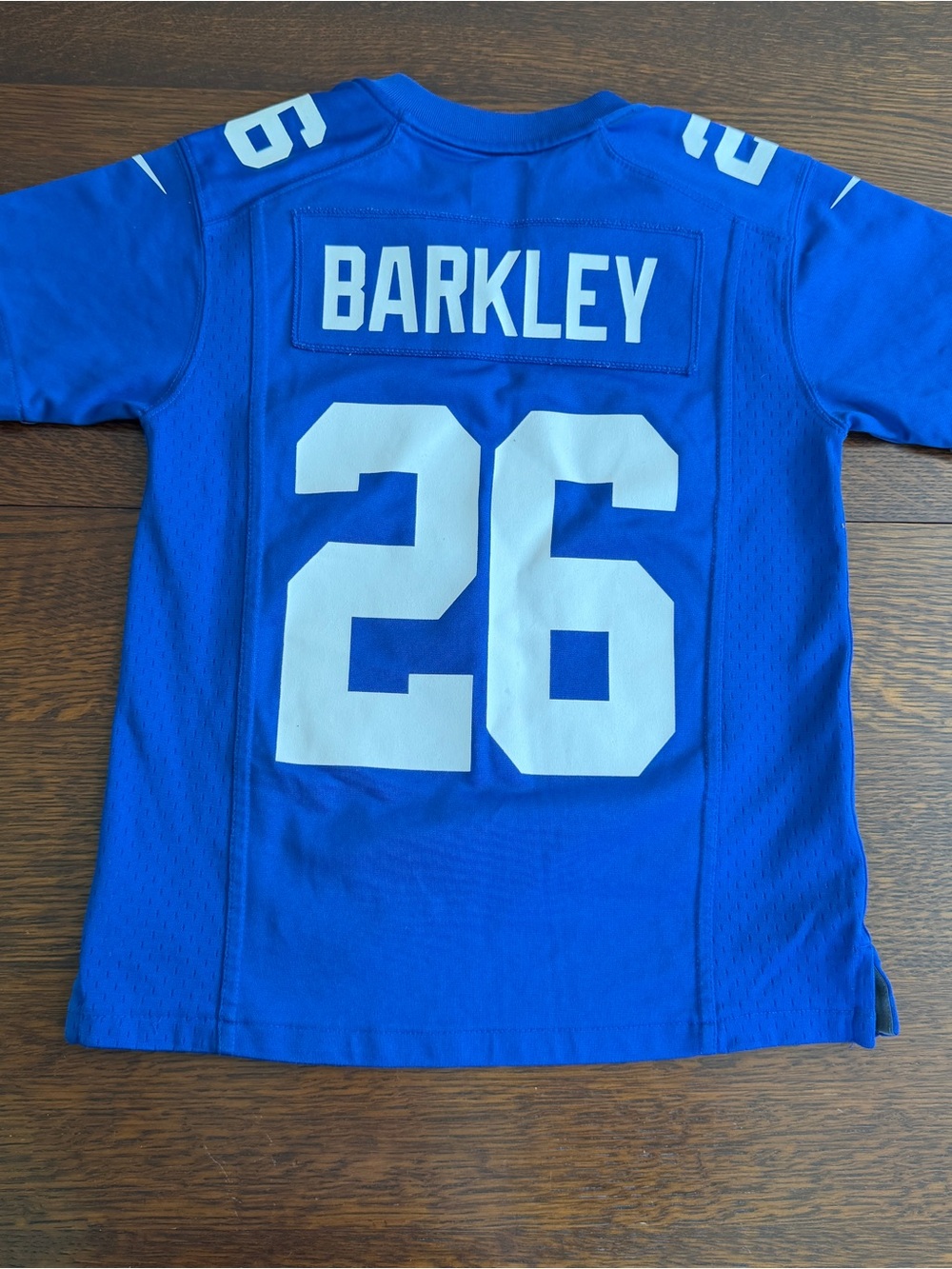 NY Giants NFL Royal Blue Barkley #26 Kids Football Jersey